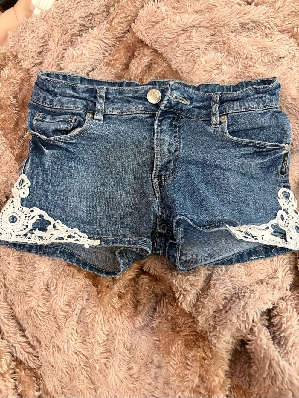 Silver Brand Lace Mini Shorts